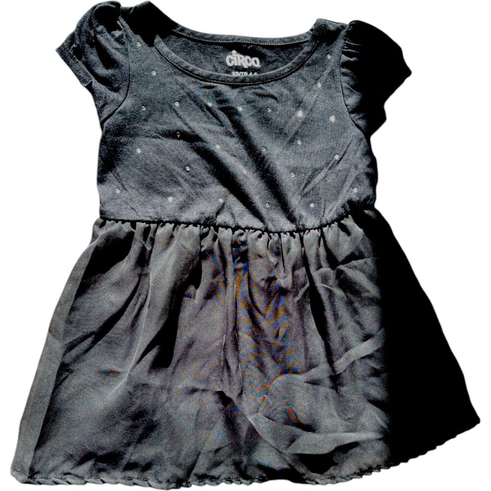 Circo‎ girl's black shimmer gemstone tutu dress sz XS 4-5
